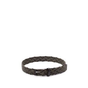 Anderson's Men Woven Cotton And Leather Belt